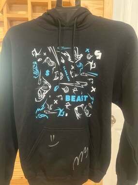 MrBeast Limited Edition Signed 1 Million Subscriber Black Hoodie